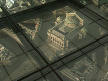 Общий вид здания Оперы Гарнье через стеклянный пол музея Орсэ
